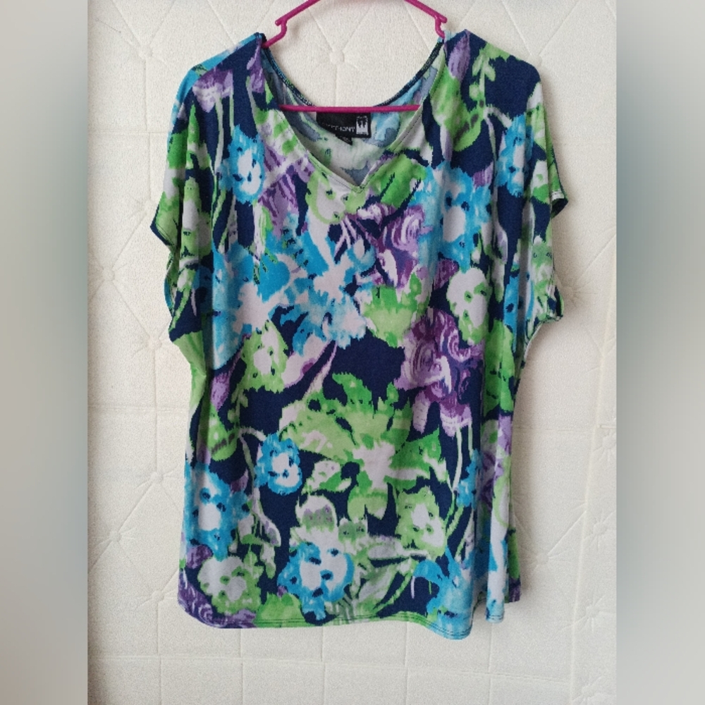Anthony Floral Print Women's Bermuda Short Set Size 1X